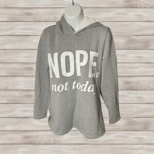 NOPE. not today." Gray Hoodie – Size S – Pre-Owned